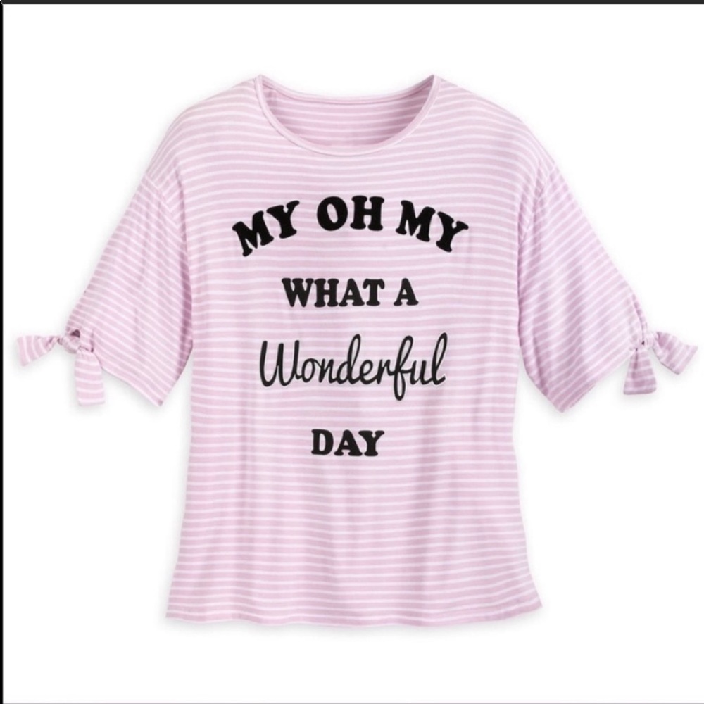 🆕 Disney Parks | Purple Stripe My Oh My Splash Mountain Shirt with Tie Sleeves